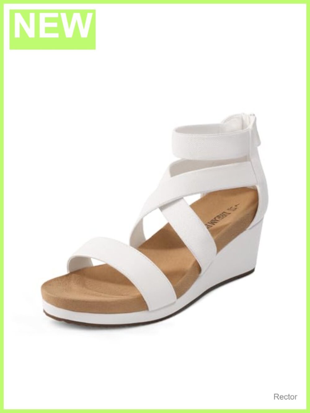 Womens Platform Wedge Sandals Open Toe Faux Suede Zip Summer Shoes